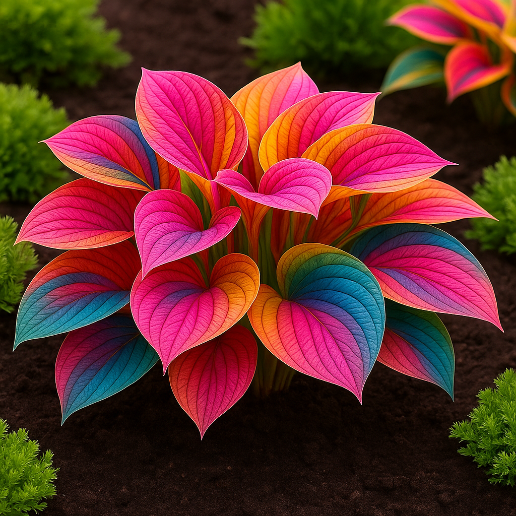 Rare Multicolor Hosta Seed + 100 Grams Organic Potmix Free